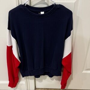 H&M Tricolor Sweatshirt - Navy, Red, White